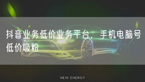 抖音业务低价业务平台,手机电脑号低价吸粉