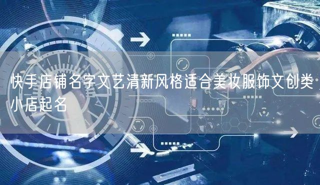 快手店铺名字文艺清新风格适合美妆服饰文创