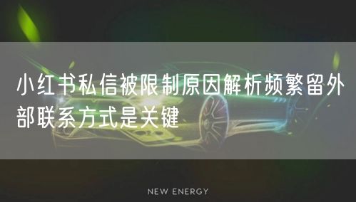 小红书私信被限制原因解析频繁留外部联系方