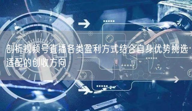 剖析视频号直播各类盈利方式结合自身优势挑