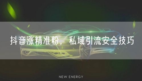 抖音涨精准粉,私域引流安全技巧