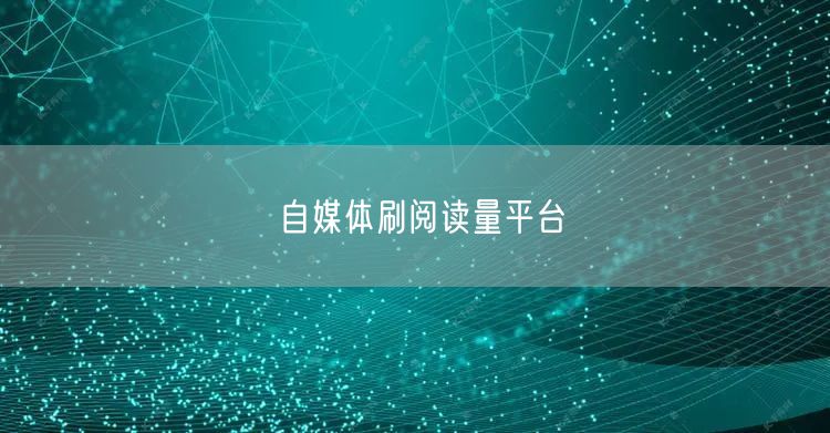 自媒体刷阅读量平台